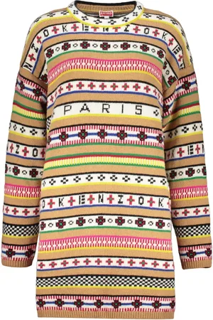 Kenzo Sukienki, Kobieta, Wielobarwność, S, Elegancka Sukienka Mini z Dżerseju