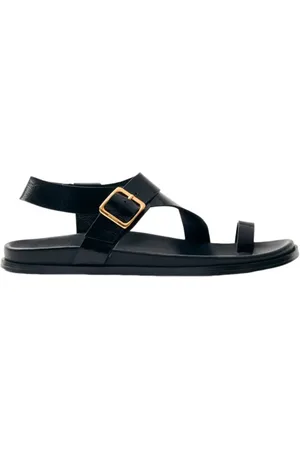 ALOHAS Buty, Kobieta, Czarny, 41 EU, Czarny skórzany sandał Siren