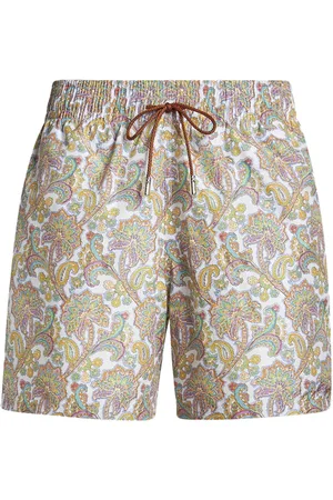 Etro Stroje kąpielowe, Mężczyzna, Wielobarwność, M, Poliester, Kąpielówki Floral Paisley