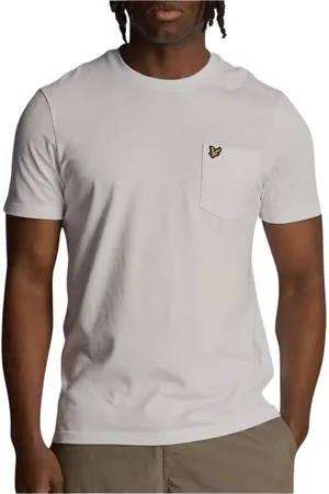 Lyle & Scott Koszulki, Mężczyzna, Biały, XL, Bawełna, Klasyczna koszulka z krótkim rękawem