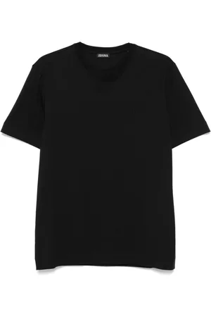 Ermenegildo Zegna Koszulki, Mężczyzna, Czarny, 2XL, Bawełniana koszulka Made in Italy