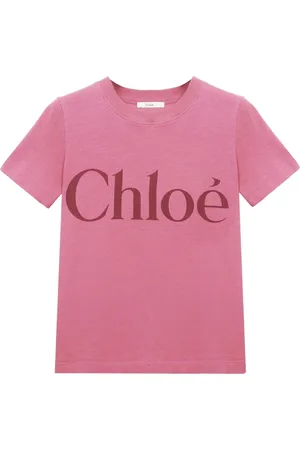 Chloé Koszulki, Kobieta, Różowy, S, Bawełna, Dziecięca koszulka T-Shirt z logo Baby Fit