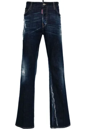 Dsquared2 Jeansy, Mężczyzna, Niebieski, S, Bawełna, Stylowe jeansy o prostym kroju