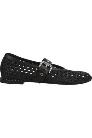 Premiata Buty, Kobieta, Czarny, 35 EU, Skóra, Dziecięcy rafia i skóra z klamrą niklową