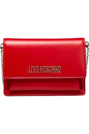 Moschino Torebki, Kobieta, Czerwony, ONE SIZE, Torebka Crossbody z Łańcuszkiem