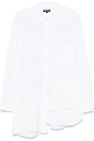Comme des Garçons Koszule, Mężczyzna, Biały, M, Bawełna, Biała Koszula z Unikalnymi Szczegółami