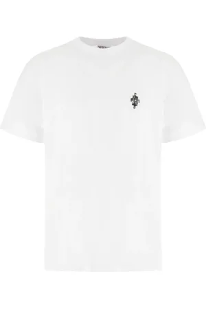 MARCELO BURLON Koszulki, Mężczyzna, Biały, S, Bawełna, Vertigo Snake T-Shirt