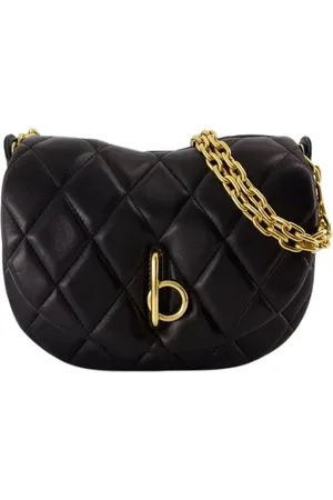 Burberry Torebki, Kobieta, Czarny, ONE SIZE, Skóra, Portfel na łańcuszku Quilted Lambskin