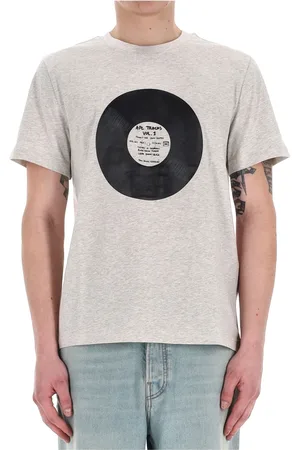 A.P.C. Koszulki, Mężczyzna, Szary, S, Jasnoszary T-shirt z bawełny Vinyl