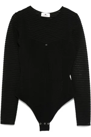Elisabetta Franchi Koszulki, Kobieta, Czarny, M, Czarny Top