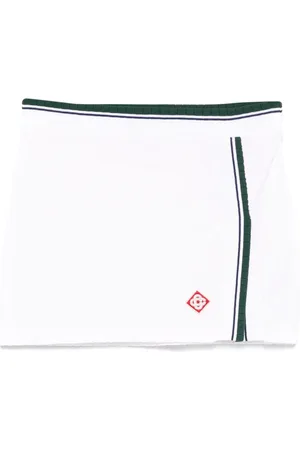 Casablanca Spódnice, Kobieta, Biały, M, Monogramowana Minispódniczka
