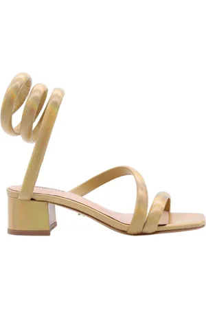 Lola Cruz Buty, Kobieta, Żółty, 38 EU, Skóra, Sandały na wysokim obcasie Gekko