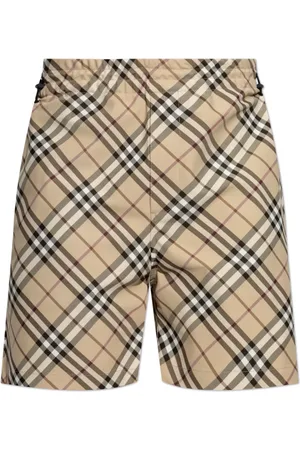 Burberry Szorty, Mężczyzna, Beżowy, M, Poliester, Szorty w kratę