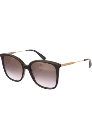 Longchamp Akcesoria, Kobieta, Czarny, ONE SIZE, Okulary przeciwsłoneczne w stylu motylkowym z octanu