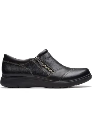 Clarks Buty, Kobieta, Czarny, 41 EU, Skóra, Wygodne skórzane mokasyny