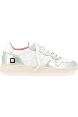 D.A.T.E. Buty, Kobieta, Biały, 40 EU, Błyszczące Białe-Srebrne Court Sneakers