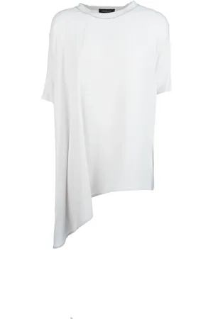 Fabiana Filippi Koszulki, Kobieta, Biały, M, Bawełna, Casualowy T-shirt bawełniany