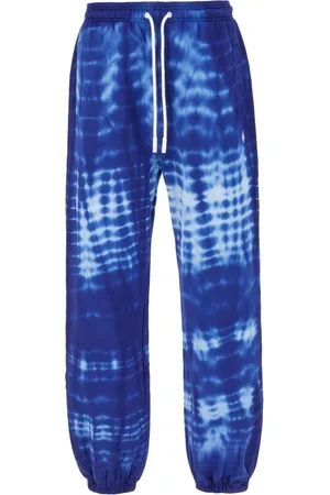 MARCELO BURLON Spodnie, Mężczyzna, Niebieski, M, Bawełna, Spodnie dresowe Tute