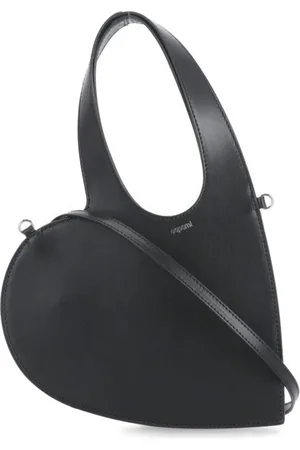 COPERNI Torebki, Kobieta, Czarny, ONE SIZE, Czarna Skórzana Serce Torba na ramię