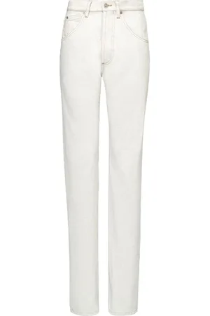 Maison Margiela Jeansy, Kobieta, Biały, W25, Denim, Jeansyy Denim z Wysokim Stanem