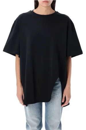 The Attico Koszulki, Kobieta, Czarny, 2XS, Bawełna, Stylowy T-shirt Oversize