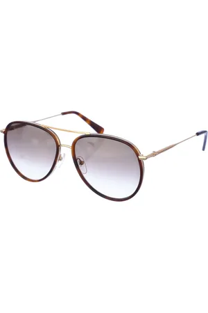 Longchamp Akcesoria, Kobieta, brązowy, ONE SIZE, Okulary przeciwsłoneczne z metalową ramką