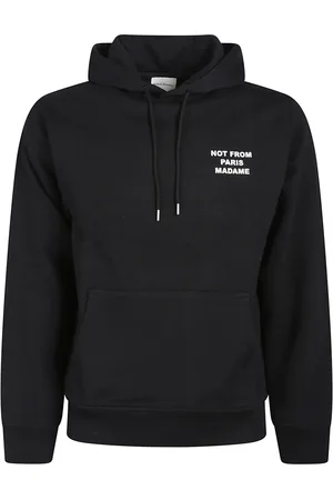 Drôle de Monsieur Bluzy, Mężczyzna, Czarny, M, Bawełna, LE Hoodie Slogan Scarlet