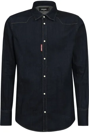 Dsquared2 Koszule, Mężczyzna, Niebieski, L, Denim, Wszechstronna koszula jeansowa