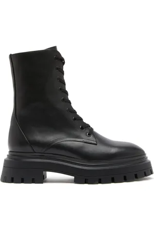 Stuart Weitzman Buty, Kobieta, Czarny, 38 EU, Skóra, Sznurowane botki Bedford