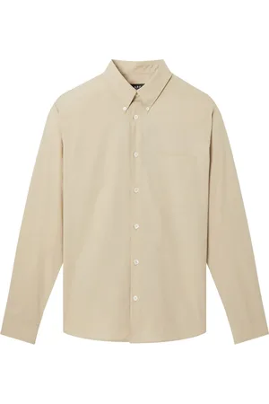 A.P.C. Koszule, Mężczyzna, Beżowy, L, Koszula Edouard Button Down
