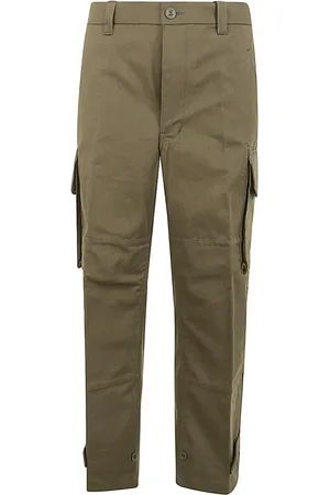 Comme des Garçons Spodnie, Mężczyzna, Zielony, L, Bawełna, Bawełniane spodnie cargo khaki