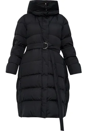 Sportmax Płaszcze, Kobieta, Czarny, M, Poliester, Barbian 002 Parka Coat