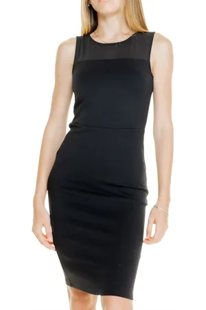 Emporio Armani Sukienki, Kobieta, Czarny, M, Sukienka Bez Rękawów Abito Smanicato