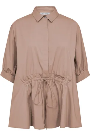 Co`Couture Bluzki, Kobieta, brązowy, M, Bawełna, Koszula Crisp Wing