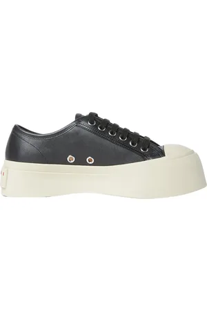 Marni Buty, Kobieta, Czarny, 37 EU, Skóra, Skórzane sneakersy Pablo