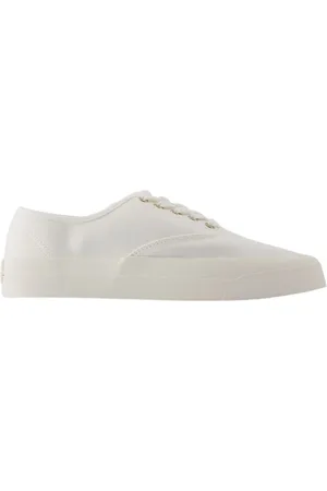 Maison Kitsuné Buty, Kobieta, Biały, 40 EU, Bawełna, Canvas Lace-Up Sneakers