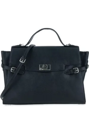 ERMANNO SCERVINO Torebki, Kobieta, Czarny, ONE SIZE, Skóra, Duża Torba z Górnym Uchwytem Sally