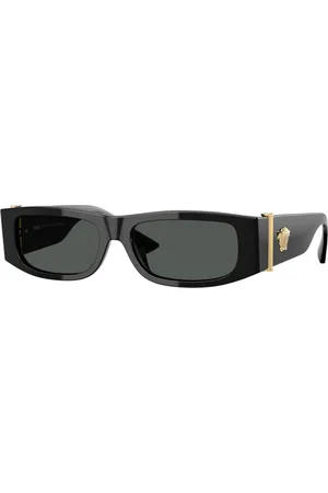 VERSACE Akcesoria, Mężczyzna, Czarny, 55 MM, Stylowe okulary przeciwsłoneczne w czerni
