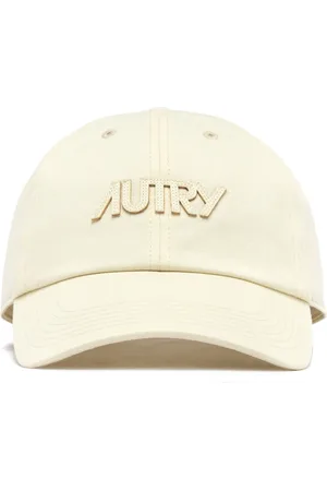 Autry Akcesoria, unisex, Beżowy, ONE SIZE, Beżowa Bawełniana Czapka Baseballowa z Logo
