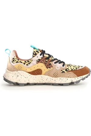 Flower Mountain Buty, Kobieta, Beżowy, 36 EU, Zamsz, Wielokolorowe Sneakersy z Eleganckim Stylem Sportowym