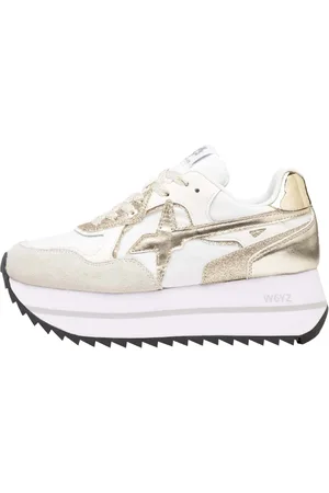 W6YZ Buty, Kobieta, Żółty, 39 EU, Suede and technical fabric sneakers Deva W.