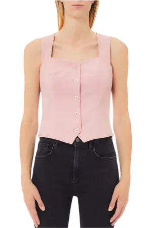 Liu Jo Kurtki, Kobieta, Różowy, XS, Poliester, Stylowy Gilet