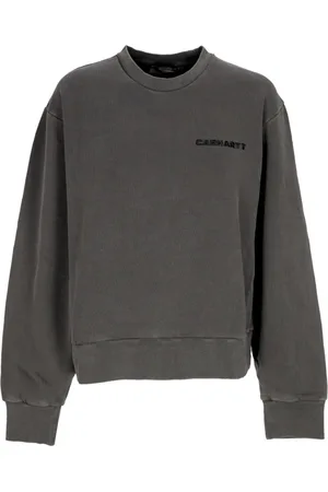 Carhartt Bluzy, Kobieta, Szary, S, Bawełna, Lekka bluza dresowa z okrągłym dekoltem