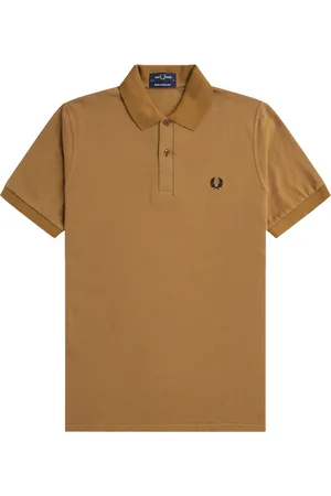 Fred Perry Koszulki, Mężczyzna, brązowy, XS, Bawełna, Oryginalna gładka koszulka polo