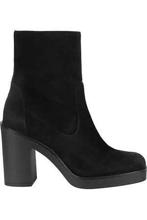 Stuart Weitzman Buty, Kobieta, Czarny, 36 EU, Skóra, Botki Zapinane na Zamek