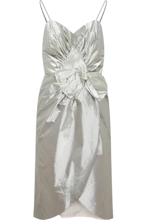 Maison Margiela Sukienki, Kobieta, Szary, S, Bawełna, Sukienka midi