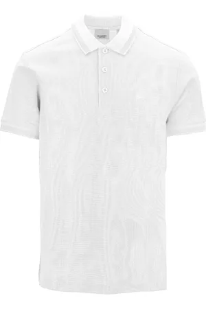Burberry Koszulki, Mężczyzna, Biały, S, Bawełna, Klasyczna koszulka polo z krótkim rękawem z bawełny