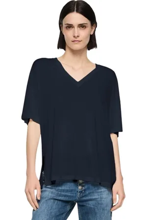 Dondup Koszulki, Kobieta, Niebieski, M, Bawełna, Stylowy T-Shirt