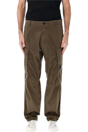 C.P. Company Spodnie, Mężczyzna, Zielony, L, Bawełna, Spodnie Cargo Sateen