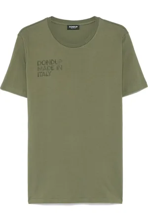 Dondup Koszulki, Mężczyzna, Zielony, XL, T-shirt z okrągłym dekoltem